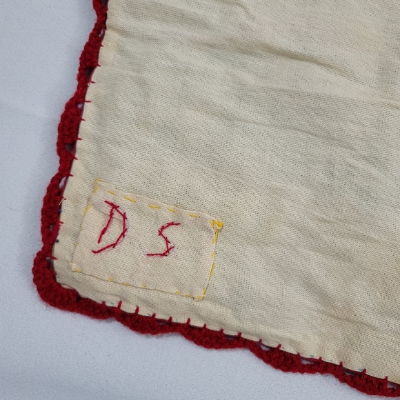 Vtg Handmade Peruvian Folk Art Nativity Scene Cotton Arpilleria - 3D Fabric Art - Picture 13 of 16